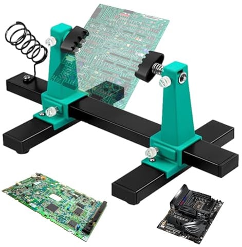 Professionelle PCB Halter PCB Rotierenden Ständer Einstellbare Lötstange | Elektronische Ausrüstung Reparatur Armatur Freihändige PCB Halter Hauptplatine Montaining Stand Löten Hellpark Lampe