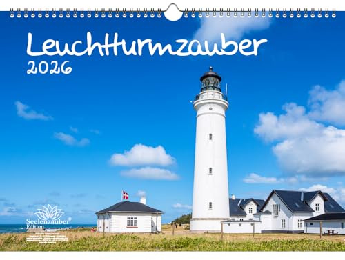 Leuchtturmzauber DIN A3 Kalender Querformat für 2026 Küste Meer Leuchtturm Leuchttürme - Seelenzauber