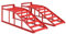 HOMCOM 2 rampe di accesso per auto, rampa di sollevamento auto, in acciaio, antiscivolo, per la manutenzione e la riparazione di veicoli, per garage, casa, officina, colore rosso