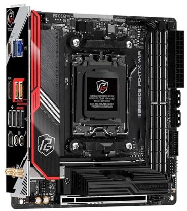 Placa Base Fit For ASROCK B650E PG-ITX WiFi B650 AM5 Compatible con procesadores Ryzen 7800X3D 7600/X 7950X 7700/X, 2 x DDR5, 128 GB, Hyper M. Mini-ITX Placa Madre
