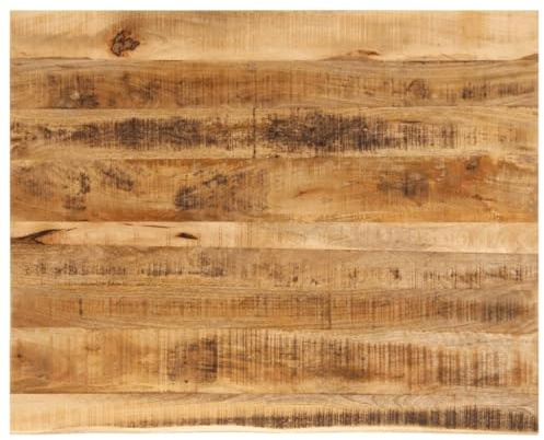 Owoxanthellate Mangoholz-Tischplatte 100×80×2,5 cm, Live-Edge, Massivholz, Schreib- Konferenz- Zeichentisch, Homeoffice Küche