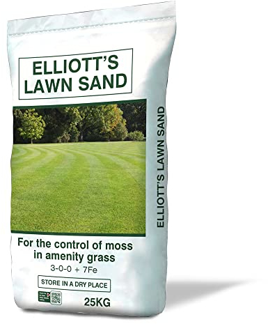 Lawn Sand for Moss Control 3.5-0-0 + 3.6% Iron, 25kg | Covers 367m²