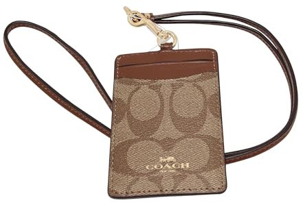 Coach Porte-badge en PVC avec lanière signature