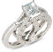 Jeulia Diamant Ringe Damen Sterling Silber Ring Sets Hochzeitring Verlobung Jahrestag Versprechen Braut Sets Ring für Damen mit GeschenkBox