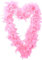 FEATHER CHRISTMAS TREE GARLAND. 180CM / 5.9FT PINK FLUFFY TINSEL. PACK OF 3