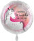 1 Folienballon Schulanfang Einschulung Einhorn ungefüllt rund ca 43 cm Ballongas geeignet