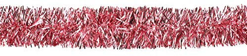 Creativery Weihnachtsgirlande Lametta 7cm x 3m Lamettagirlande Baumgirlande Christbaumdeko Altrosa