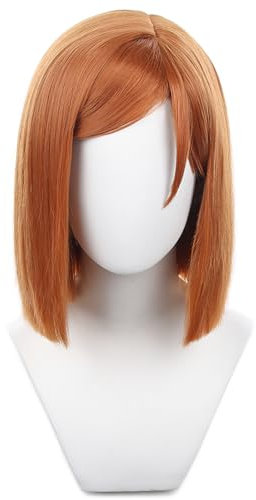HIROAKIYA Nobara Kugisaki Wig, Nobara Kugisaki Cosplay Wig with Wig Cap