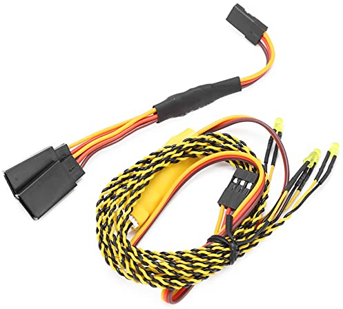 VBESTLIFE RC-Auto-Blinker-Lichtergruppe, RC-Lichtergruppe mit 4LED-Blinker und Y-Kabelsatz für RC-Auto-DIY-Teil