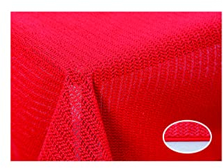 texpot Tischdecke 110 x 140 cm rot Gartendecke mit Saum abwaschbar Gartentischdecke Balkon Terrasse wetterfest