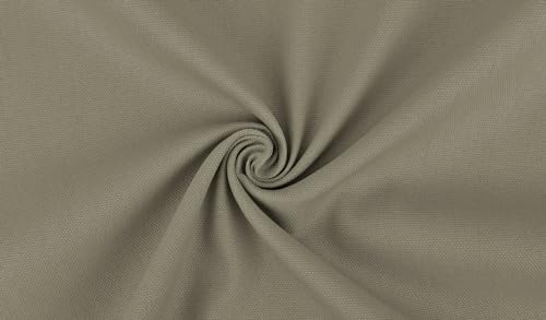Canvas stabiler Stoff Meterware - reißfester Taschenstoff - schwerer Baumwollstoff - Baumwolle Uni - Trachtenstoff - Panama - 50 x 150 cm, Farbe: 026 graugrün