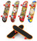 UKOFEW Mini Fingerskateboards Set 6 Stückes Mini Fingerboards, Fingerboards Skatepark, Finger Skate Boarding, Legierung, für Kinder Partytütenfüller, Kindergeburtstag Geschenke (Random Pattern)