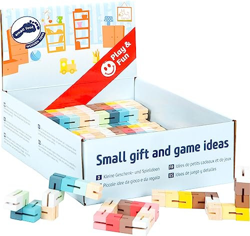 Small Foot Display Knobelspiel Magische Schlange aus Holz, 24er Set Biegeschlangen für Kinder ab 12 Monaten, 12345