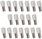 LEEQ Metall Regalbodenträger, 20 Stück 5mm Vernickelte Regalstifte Einlegeboden Halter Flacher Regalstifte für Schrank Möbel Bücherregalen(Silber)