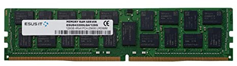 ESUS IT Memoria RAM DDR4 per Server - Frequenza 3200 MHz - Velocità Modulo PC4-25600 - CL22 - Alimentazione 1,2 V - 288 pin - Rango 4Rx4 - ECC LRDIMM - 128 GB