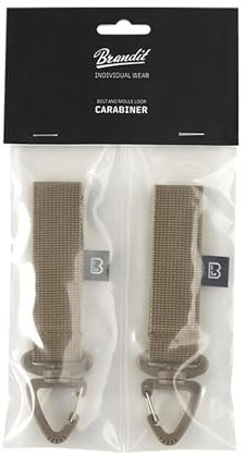 Brandit Belt and Molle Loop Carabiner 2 Pack Camel Gr. OS