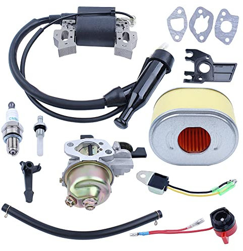 Gubeter Kit de Filtre à air de Bougie d'allumage de Bobine d'allumage de carburateur, pour Moteurs Honda Gx160 5.5Hp et Gx200 6.5Hp, 16100 Zh8 W61 16100 Zlo W51