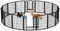 Yaheetech Parc pour Chien 16 Panneaux Enclos Chien Chiot Lapin Rongeur Cage pour Chiens Interieur Clôture Chiens Chenil Exterieur 80cm