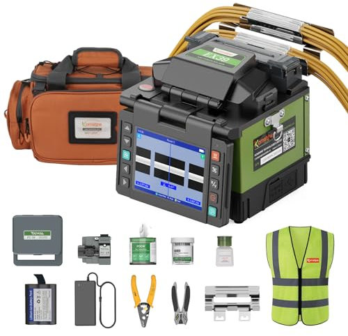 FTTH Fiber Optic Fusion Splicer Komshine EX39 Automatic Core Alignment Fiber Splicer with Fiber Cleaver, Fusionadora De Fibra Fibra Optica, Optical Fiber Splicer 8S Splicing Machine