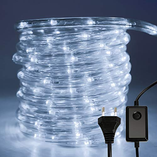 Jopassy 40M LED Lichterschlauch Außen, 960 LEDs Lichtschlauch, Wasserfest LED Schlauch, mit Timer & 8 Modi Lichtschlauch,für Außen Innen Party Hochzeit Weihnachten Dekolicht (Kaltweiß)