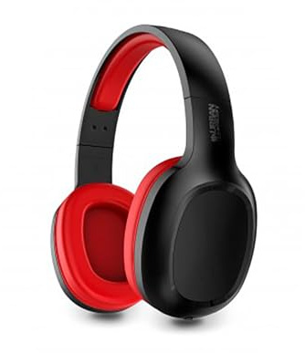 BLUETOOTH 5.1 RECHARGEABLE ON-EAR HEADSET - BLACK/RED