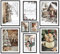ARTFAVES® Poster Set - CHRISTMAS TIME - mehrteilige Wanddeko Wohnzimmer & Schlafzimmer - 8 moderne Wandbilder Weihnachten, Winter, Schnee, Weihnachtszeit - mit Rahmen Schwarz