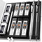 Nicpro MP1000 Druckbleistifte, 0,5 mm und 0,7 mm, mit Etui, Metall-Künstlerbleistift-Set mit 6 Tuben HB-Mine Nachfüllminen, 3 Radiergummis, 9 Radiergummi-Nachfüllungen für Kunstschreiben, Zeichnen,