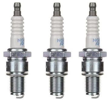 3x Zündkerze BR9ES Langgewinde passend für Gilera Runner, Stalker, Storm, Piaggio NRG, Diesis, Sfera, TPH, NSL, MC2, MC3, Power – 2-Takt Roller Zündkerzen Set – 3 Stück