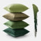 MIULEE Kissenbezug 40x40 cm grün 4er Set Samt Kissenbezüge Kissenhülle Dekokissenbezug dekokissen deko für Sofa Schlafzimmer Wohnzimmer Balkon Kinder flauschig Farbverlauf sofakissen