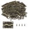 20 Stück Mini Scharniere Bronze Dekoratives Scharnier Antike Klappscharniere Mini-Scharniere Vintage Metall-Scharniere mit 80 Schrauben, für Schränke für Holzkiste, Holztüren Zierscharniere