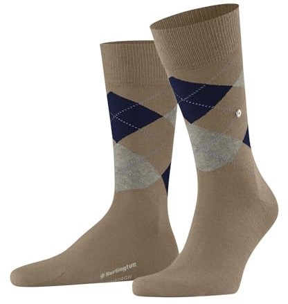 Burlington Herren Socken Edinburgh M SO Wolle gemustert 1 Paar, Braun (Camel 5038) neu - umweltfreundlich, 46-50