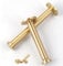 SGSKEIEY Modern Brass Furniture Legs, Round, 100mm, 2pcs-Gold, Sofa, Desk, Countertop, Wardrobe, TV Stand, Cabinet, Table, Couch, Ottoman, Cupboard