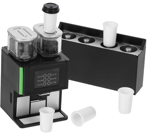 HEMOTON 1 Set Miniature Coffee Machine Miniature Kitchen Pretend Toy Mini Coffee Machine Model Mini Kitchen Coffee Machine Toy Mini Furniture Accessory Doll House Decoration Doll House Cup