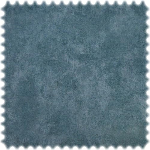 Vintage Samt Velours Möbelstoff Venedig mit Fleckschutz (Blau)