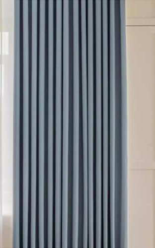 KnSam 2er Set Blau Vorhänge Wohnzimmer Junge, Verdunkelungsvorhang Kinderzimmer Mädchen Einfarbig, Polyester Ösen Ösenschal 2er Set Ösenschal 2er Set Blickdicht, Jeder B 86 x H 160cm