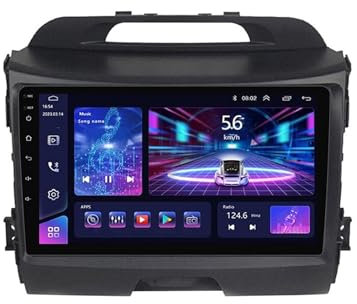 Per KIA Sportage 2010-2015 Android 12 Stereo Auto 9 Pollici Touchscreen Con Carplay Android Auto Supporto Navigazione GPS HiFi WiFi 4G Bluetooth RDS MirrorLink DAB DSP AHD Telecamera Posteriore(M150S