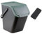 Go Practic Mülleimer Mit Deckel Küche 25 L Click-Function Kohlefilter Abfalleimer Mülltrensystem Abfallbehälter Recycling 1x25L Grün