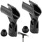 Adjustable Microphone Clips, 2 Pcs Universal Microphone Holder with 5/8 to 3/8 Screw Adapter, Black Mic Clamp for Microphones with Outer Diameter Between 32mm and 60mm