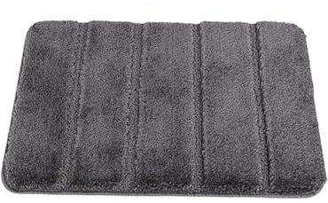 Nest & Nibble Badezimmer-Badematte (Anthrazit, 50 x 80 cm), rutschfeste WC-Bodenmatte, ultra-saugfähige Mikrofaser-Technologie, waschbarer Duschvorleger, weicher und dicker Anti-Schimmel, für Zuhause