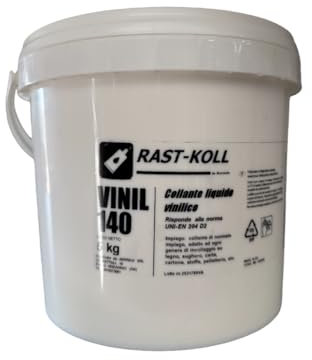 Vinavil Vinil 140 | Collante Vinilico Liquido 5kg | Adesivo Forte per Legno, Carta, Tessuti e Fai-da-te | inferramenta (5 Kg)
