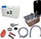 XENPER®️Kit Fregadero Camper pequeño con Tapa GARRAFAS A Elegir – Ideal para Kit Camper Furgoneta, Lavabo Caravana y Cocina Camper, Ideal para Muebles Camper (2 GARRAFAS 9L)