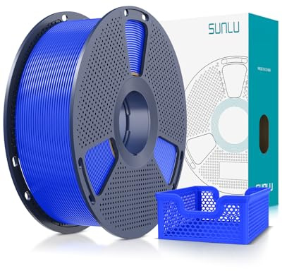 SUNLU PLA+ 2.0 3D Drucker Filament, Upgrade High Speed PLA Plus 2.0 Filament 1.75mm, Hohere Schlagzähigkeit & Festigkeit, 50-600mm/s Schnelldruck, 1kg Spule, Blau