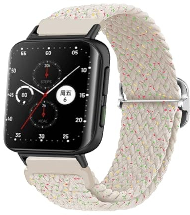 AireWiki Elastisches Armand Kompatibel mit OPPO Watch 41mm Armbands Verstellbares Sport Geflochten Nylon Elastisch Loop Ersatzarmband für OPPO Watch 41mm Band für Damen Herren (7)