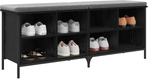 vidaXL Schuhschrank 131 x 35 x 50 cm Verbundholz und Eisen