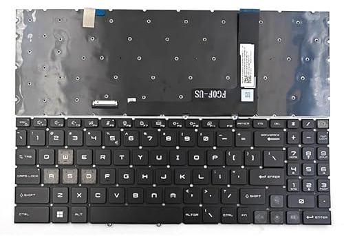 QWCOZSY For MSI for Raider GE68HX 13VF for Vector GP68HX 16 HX 14VFG MS-15M1-15M2-17S1-17S2 Laptop Keyboard US Per-Key RGB Backlit