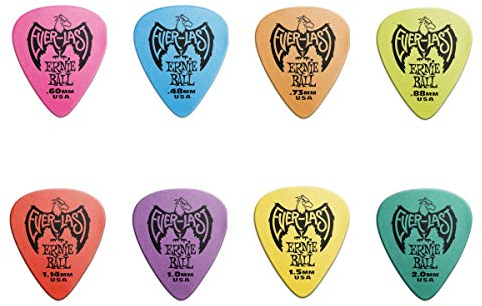 Ernie Ball Everlast Delrin Picks 12 Pack hellblau
