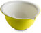 Omada Design Rührschüssel 2 L, Schüssel 25x23,5x13 cm aus Polypropylen und integrierten antimikrobiellen Mitteln eliminiert Bakterien und Pilze. Made in Italy, Linea Sanaliving, Weiß Säuregrün
