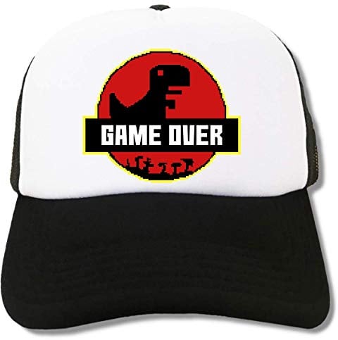 ATPRINTS Game Over Park T Rex Poster Graphic Trucker Cap Baseball Hat
