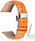 HommomH Uhrenzubehör 14-18mm 19mm 20mm 21mm 22mm 24mm Leder Uhrenarmband-Bügel Orange,19mm