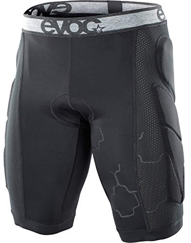 EVOC CRASH PANTS PAD Fahrradhose Schutzkleidung für Mountainbike-, Rennrad- & Fahrradtouren (Größe: S, Hüftprotektoren, Polsterungen für Hüfte, Becken & Steißbein, CHAMOIS PAD), Schwarz
